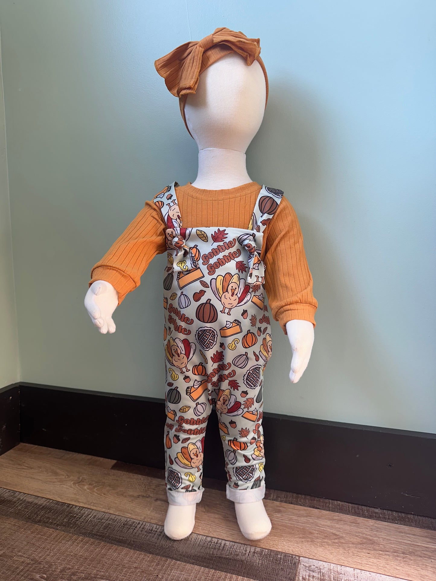 Gobble Gobble Overalls Girl & Boy