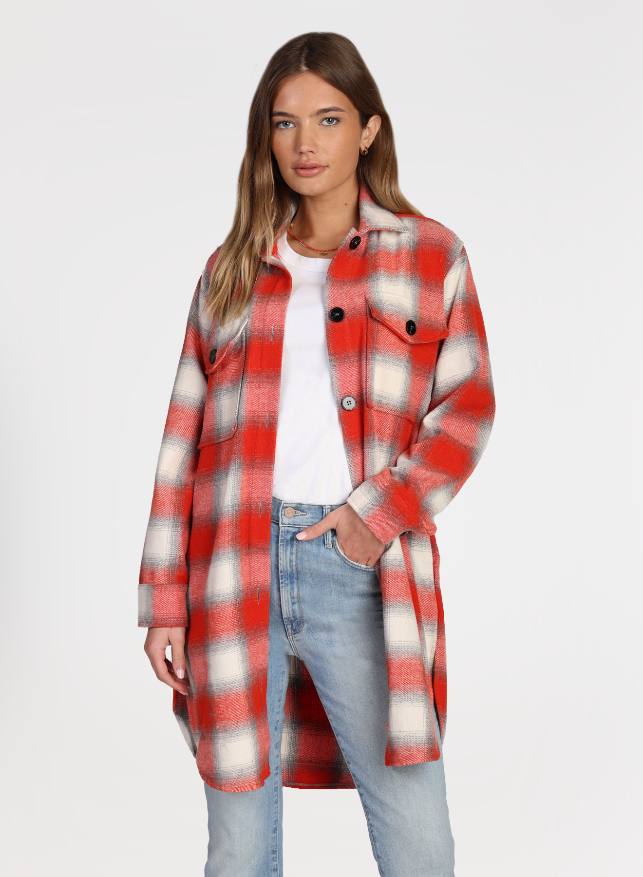 Logan Plaid Long Coat