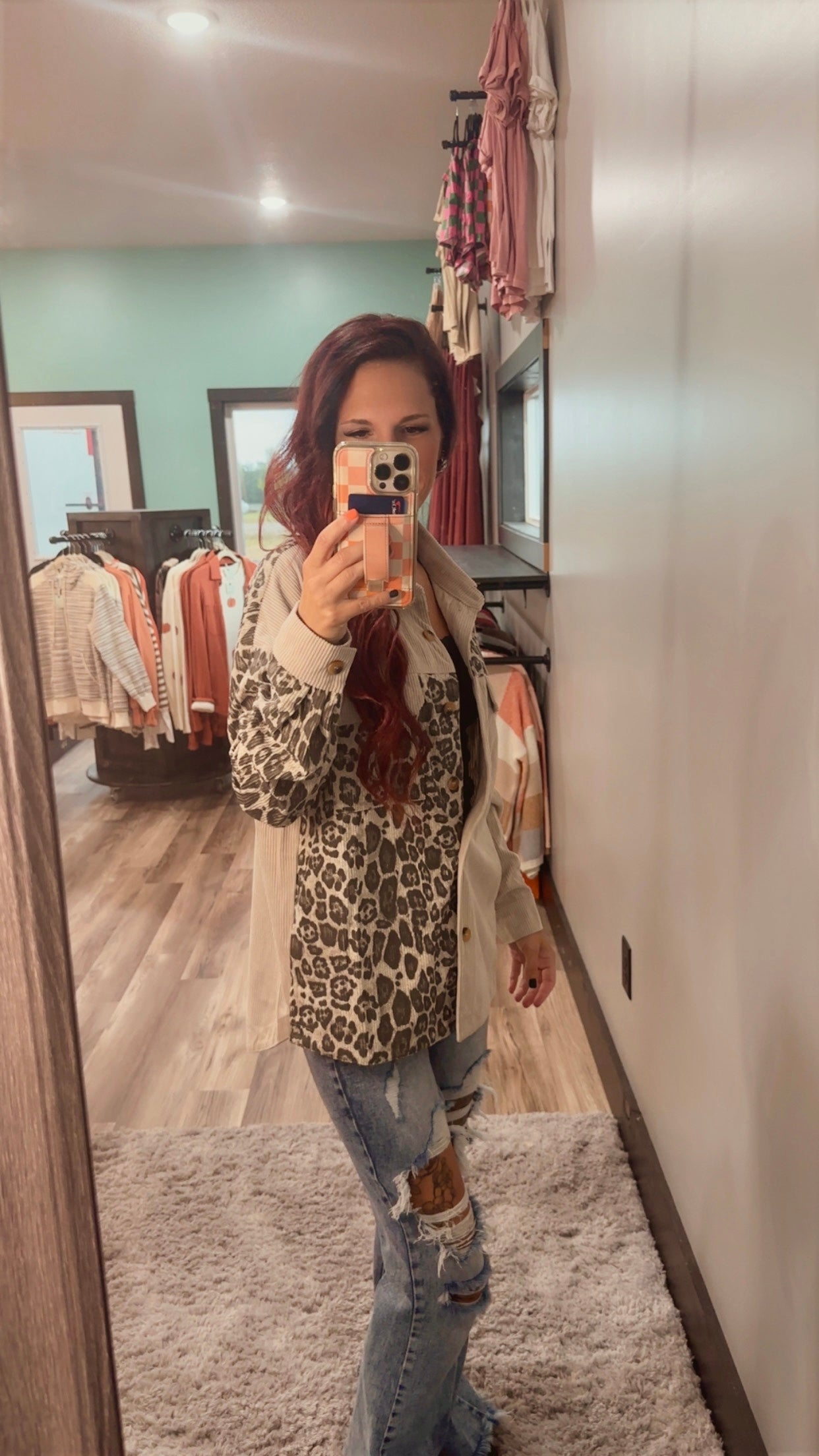LEOPARD CORDUROY SHACKET