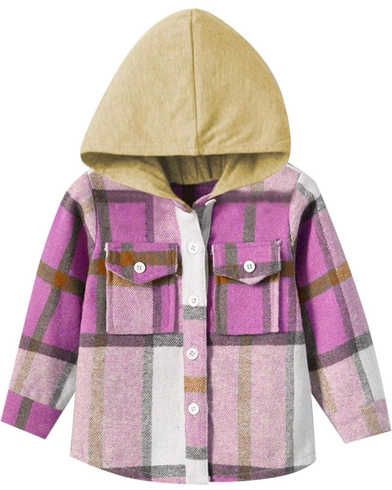 Plaid Hood Pocket Flannel
