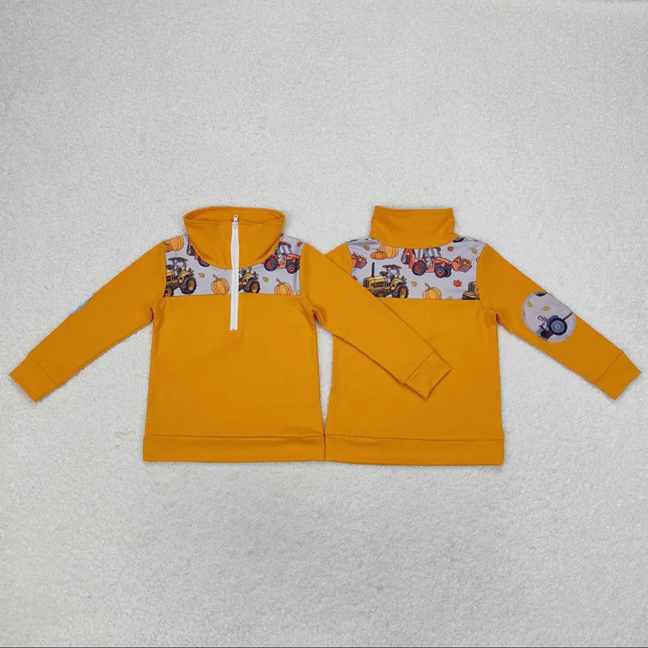 Pumpkin Digger Long Sleeve Half Zip up