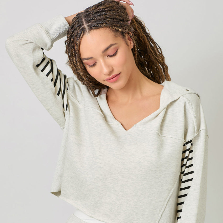 DOLMAN SLEEVE TERRY HOODIE