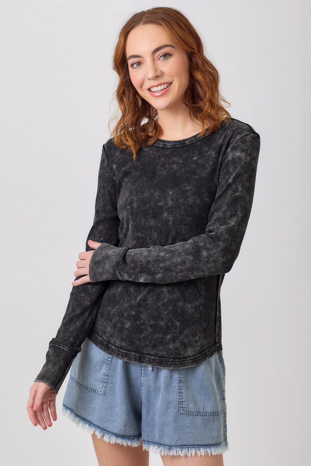 WASHED RIB TOP
