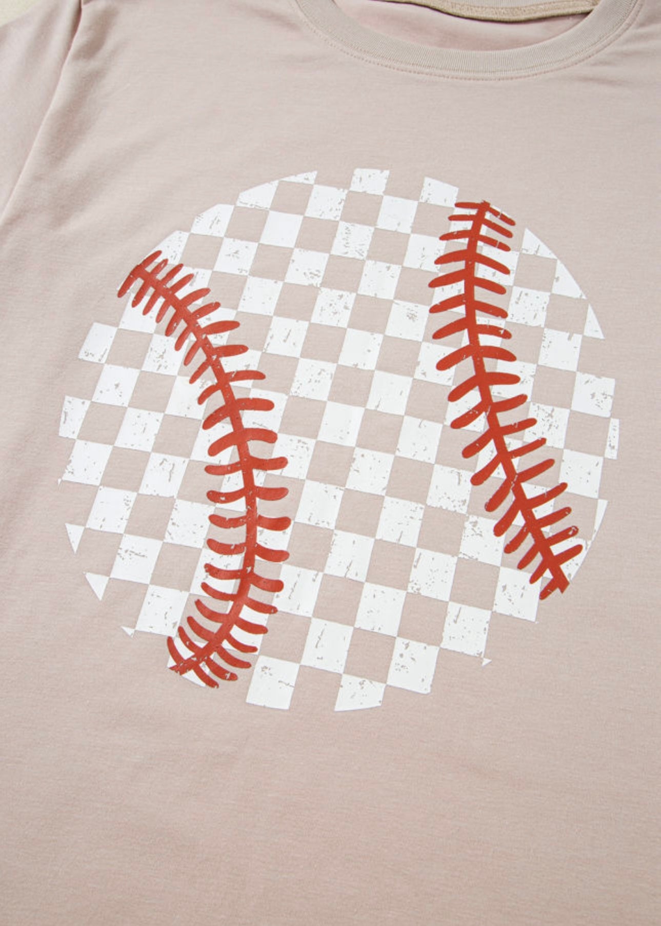 Checkered Baseball Graphic Tee