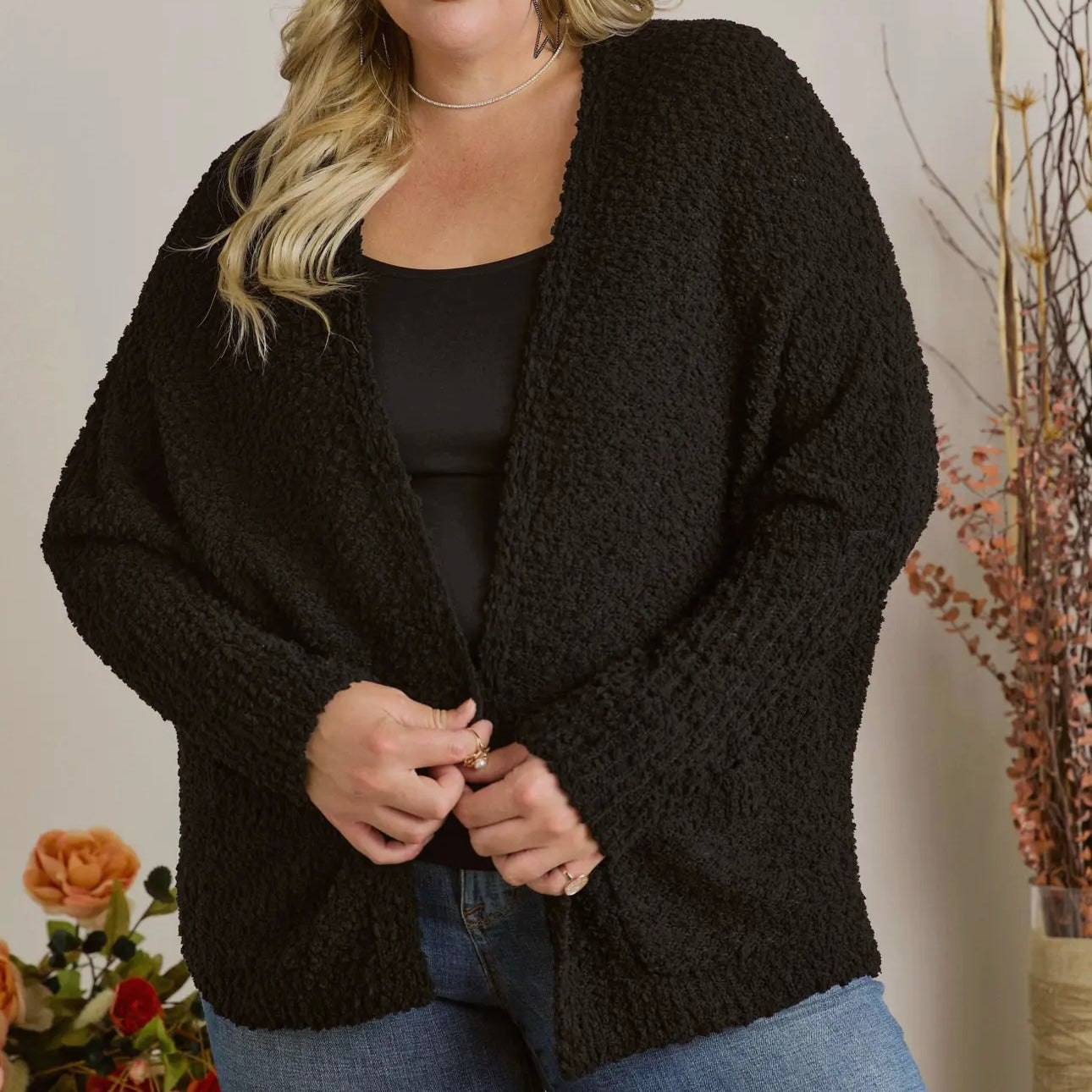 Popcorn Cardigan Sweater