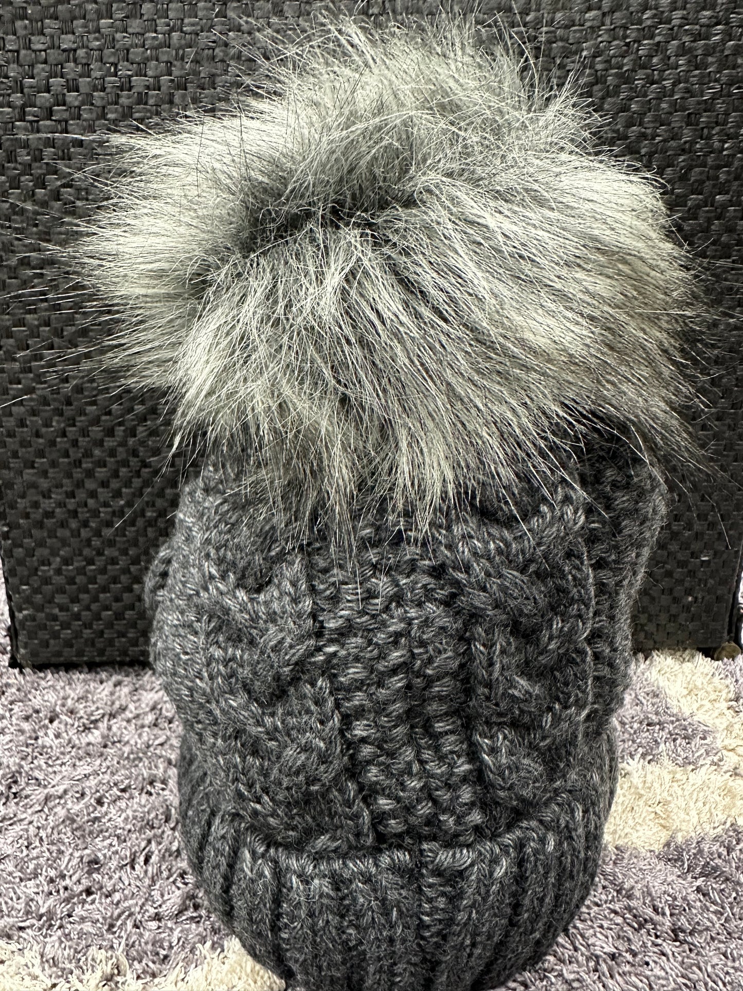 Faux Fur Pom Beanies