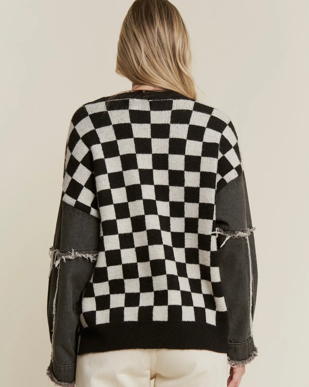 Check & Denim Sweater