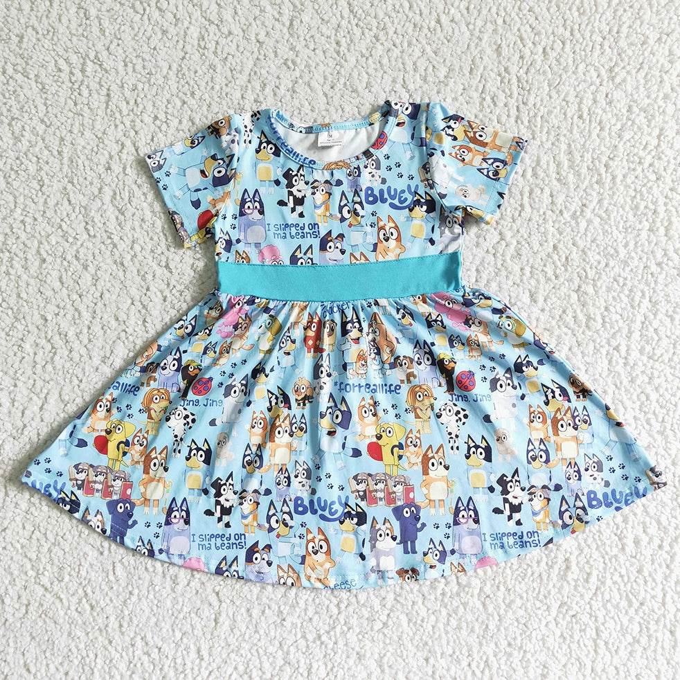 Bluey Belt Knee Length Dress