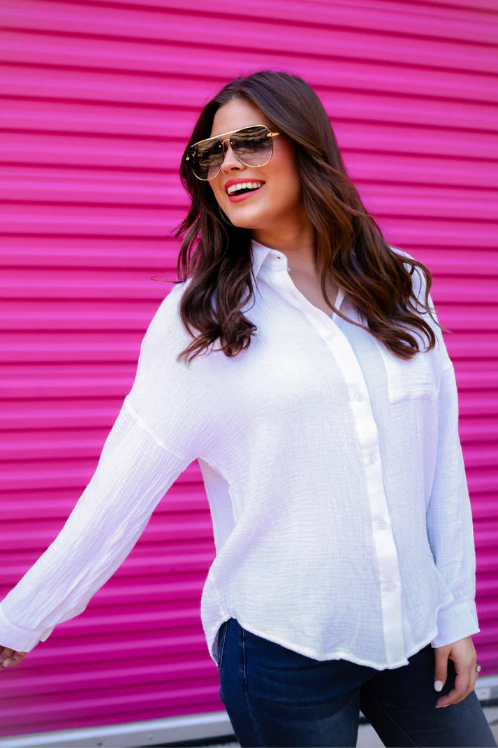 Bay Breeze Button Up