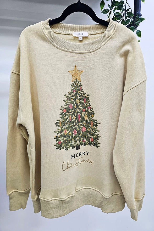 Christmas Tree Graphic Sweatshirt