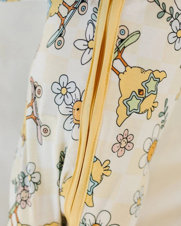 Easter Bamboo Skater Chick Zip Romper