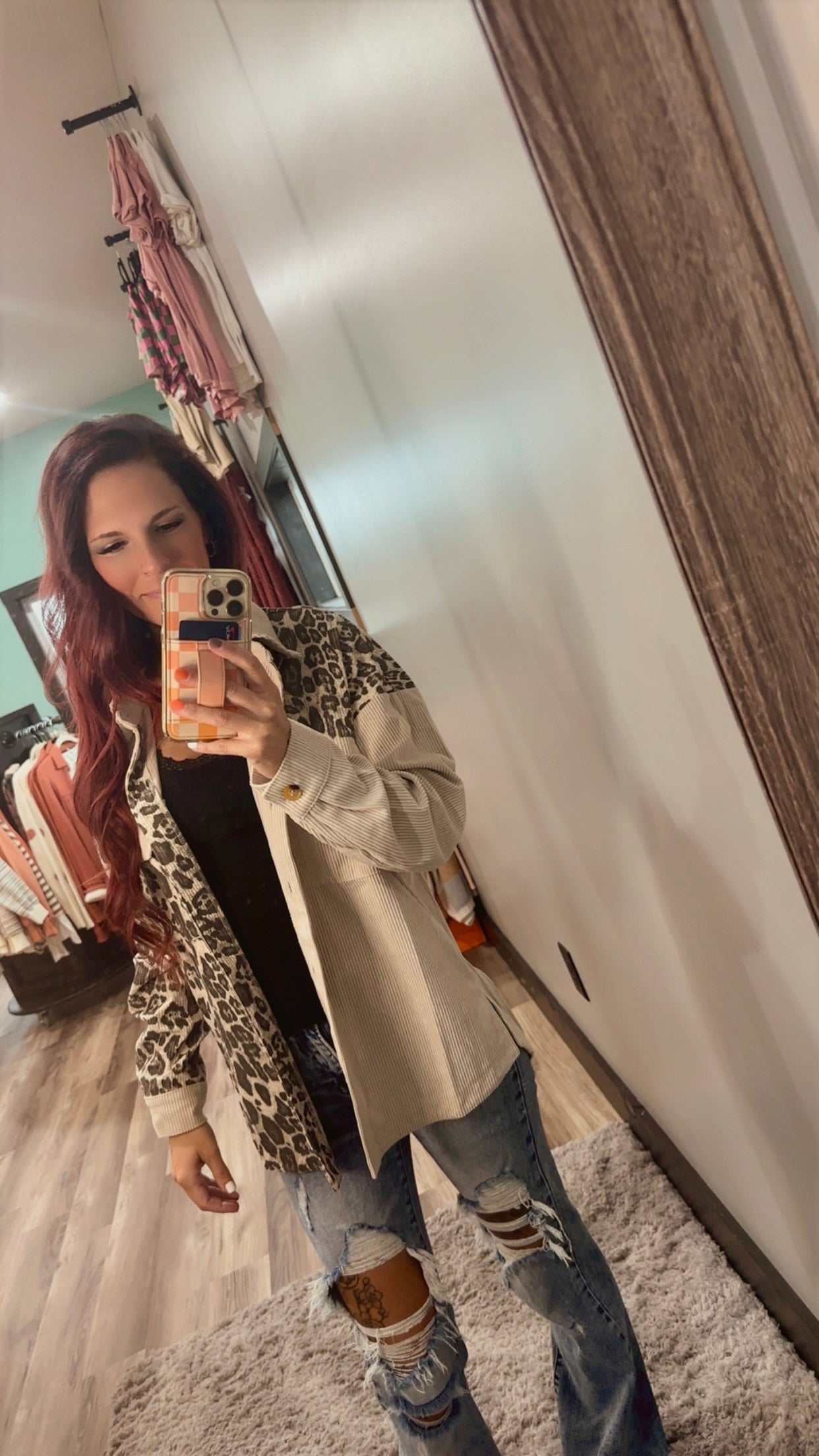 LEOPARD CORDUROY SHACKET