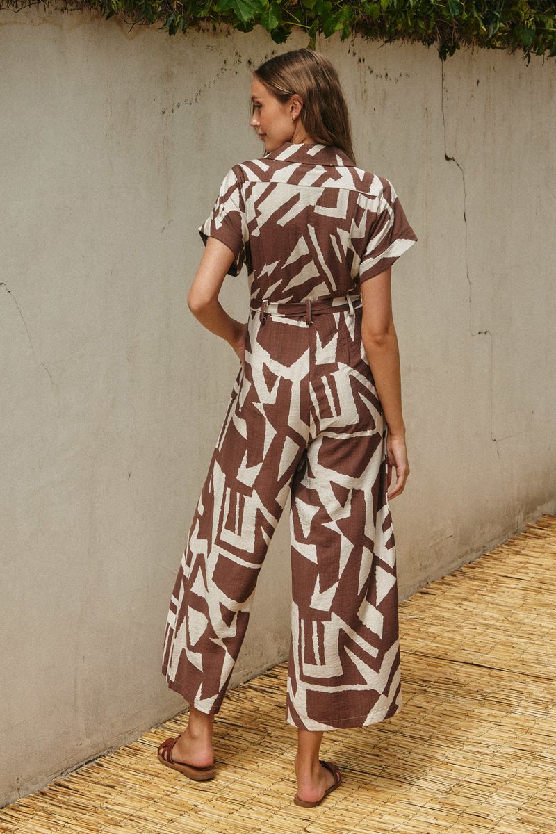Found My Best Collared Button Front Jumpsuit