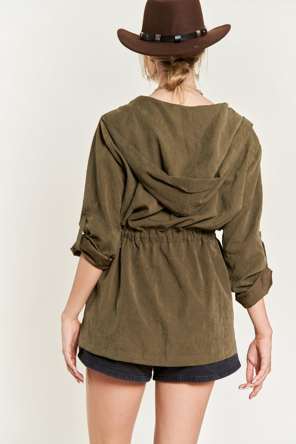 Light-weight hooded jacket