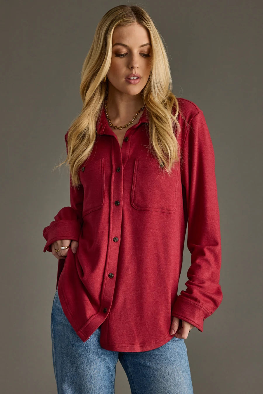 Mindi Super Soft Button Up
