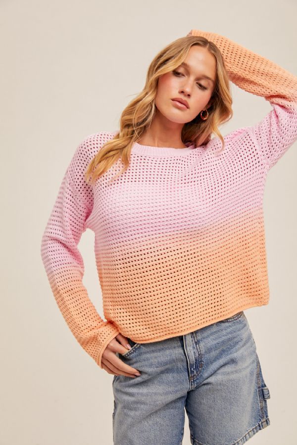 OMBRE CREW NECK SWEATER