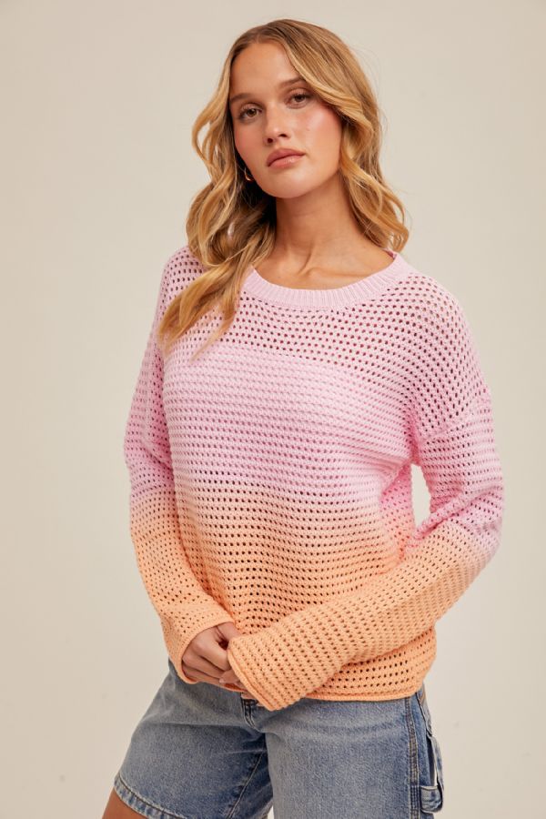 OMBRE CREW NECK SWEATER