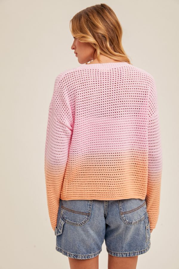 OMBRE CREW NECK SWEATER