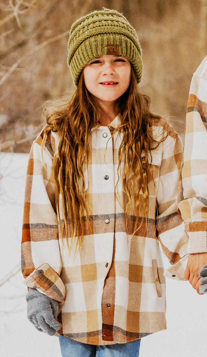 Kids Brushed Tweed Shackets