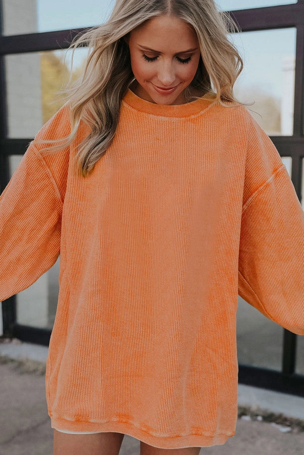 Corded Oversized Sweatshirt