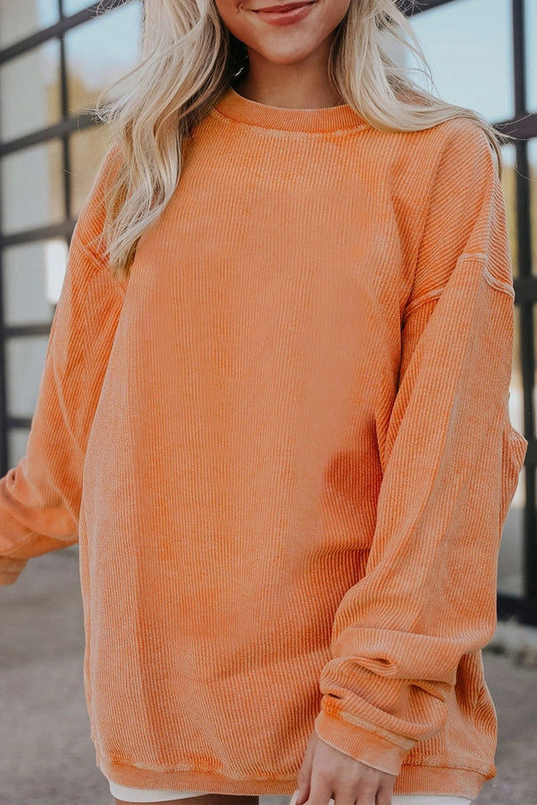 Corded Oversized Sweatshirt