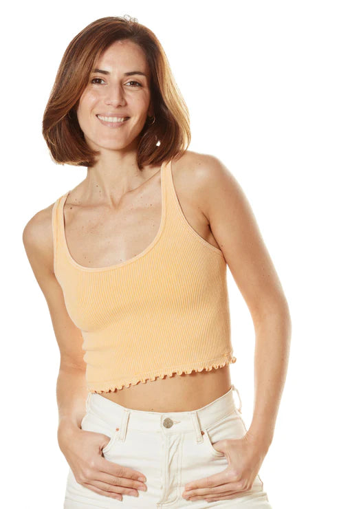 Ribbed Lettuce Edge Bralette