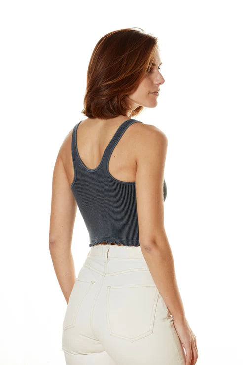 Ribbed Lettuce Edge Bralette