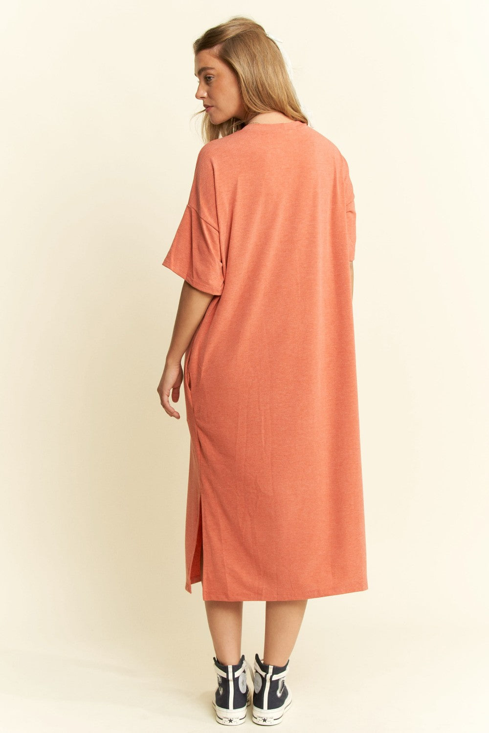 SIDE SLIT MIDI DRESS