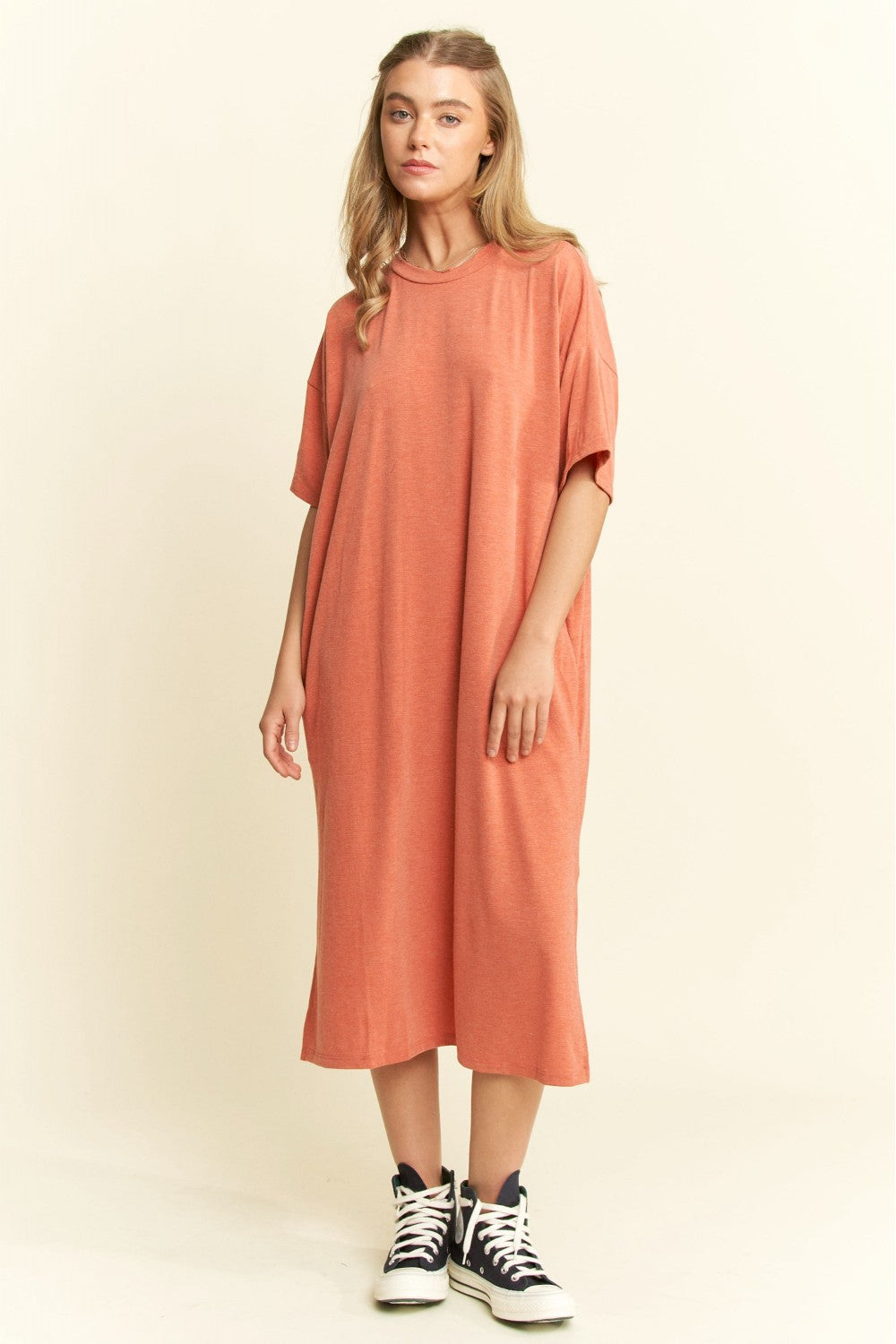 SIDE SLIT MIDI DRESS