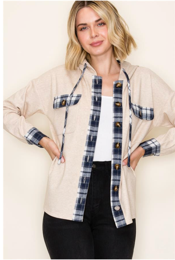Plaid Patch Shacket