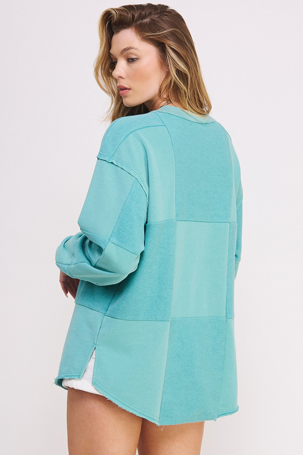 TERRY MIX OVERSIZED TOP