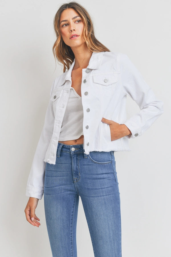 White Vintage Distressed Jacket