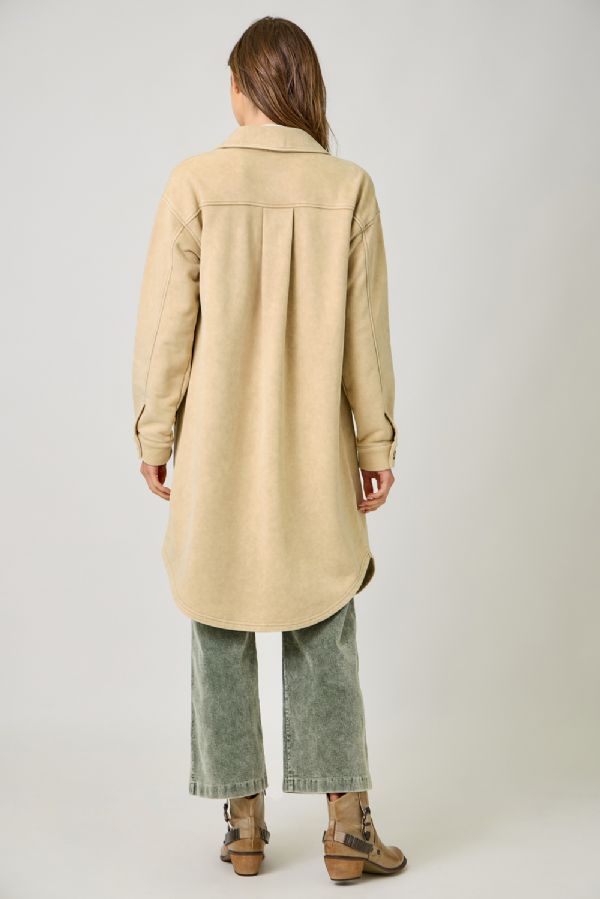 WASHED TERRY LONG JACKET