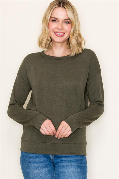 Ribbed Crewneck