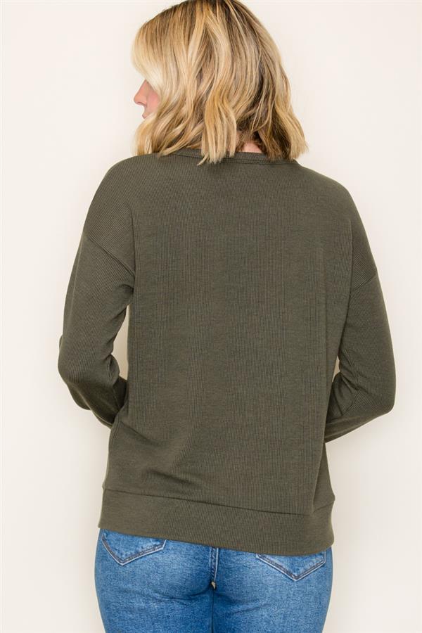 Ribbed Crewneck