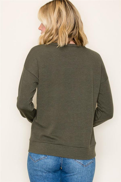 Ribbed Crewneck