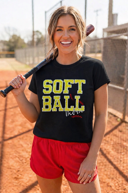 BASE & SOFT BALL Sequins Embroidered Tee & Sweatshirt