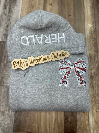 Embroidered Hood Sequins or No Sequins Number