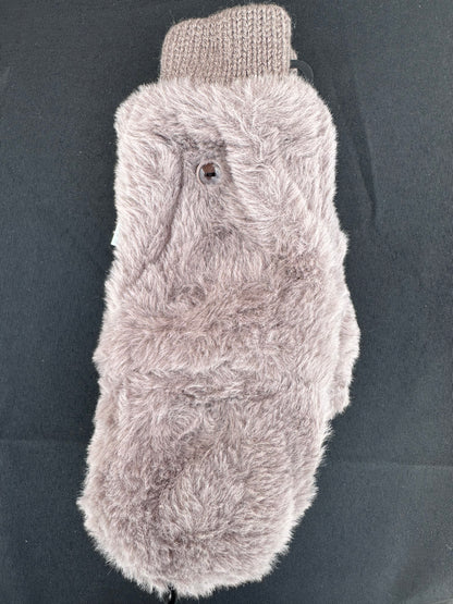 Fur two way mittens