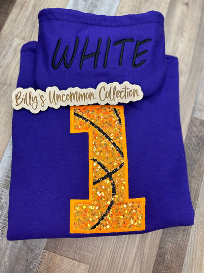 Embroidered Hood Sequins or No Sequins Number