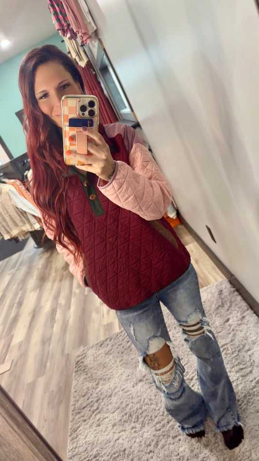Quilted Sweatshirt