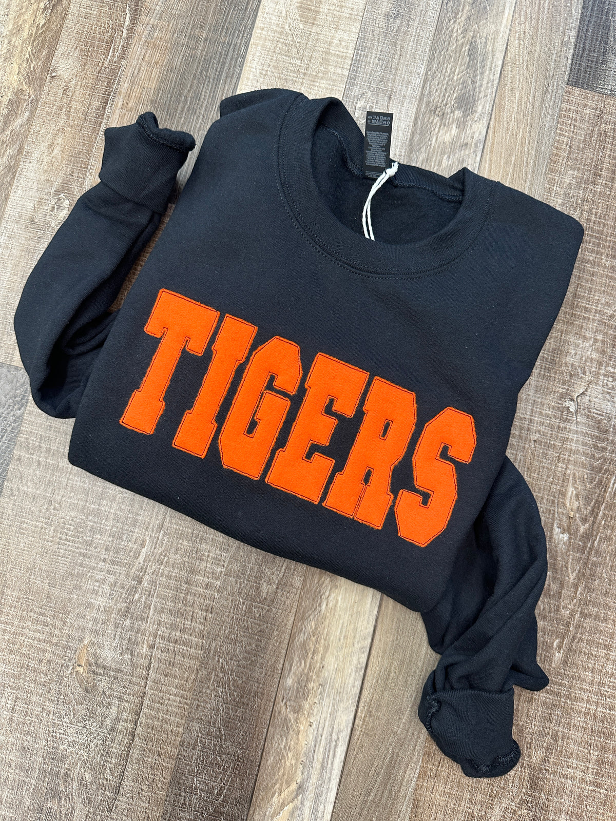 TIGERS Embroidered Orange on Black