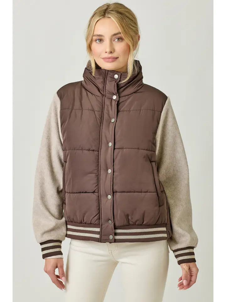 Chocolate Bomber Jacket