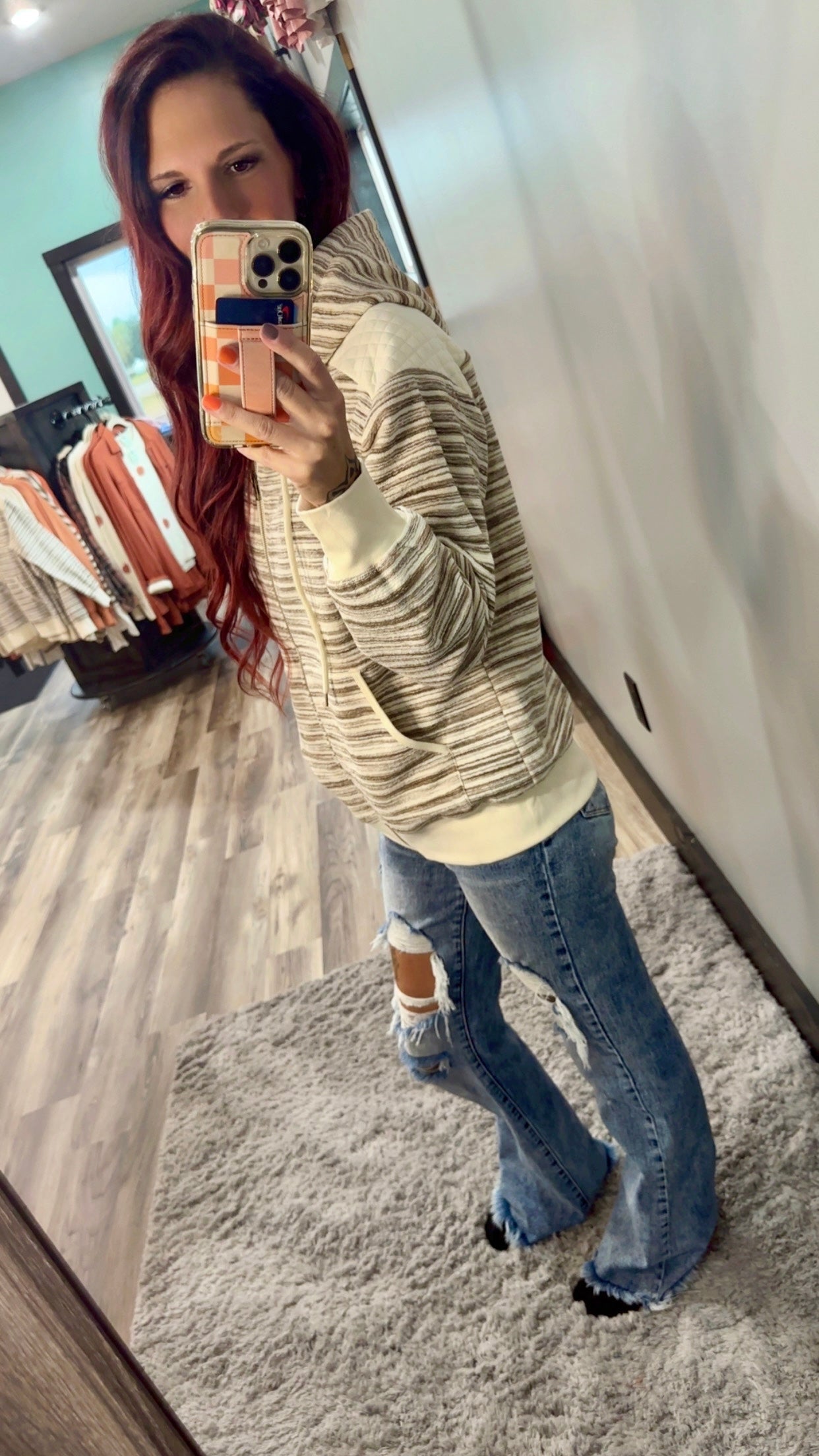 Striped Zip Up