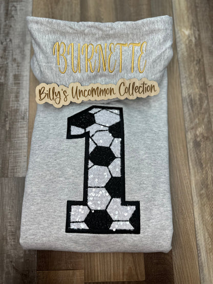 Embroidered Hood Sequins or No Sequins Number