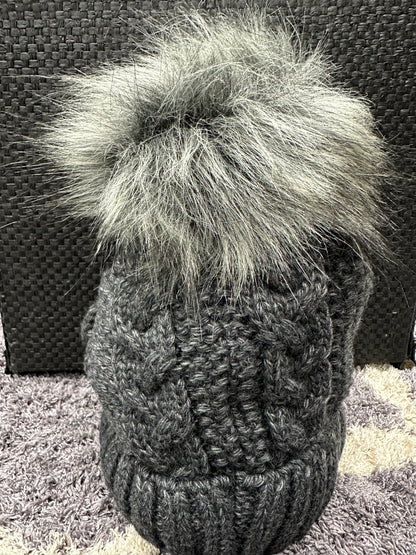 Faux Fur Pom Beanies