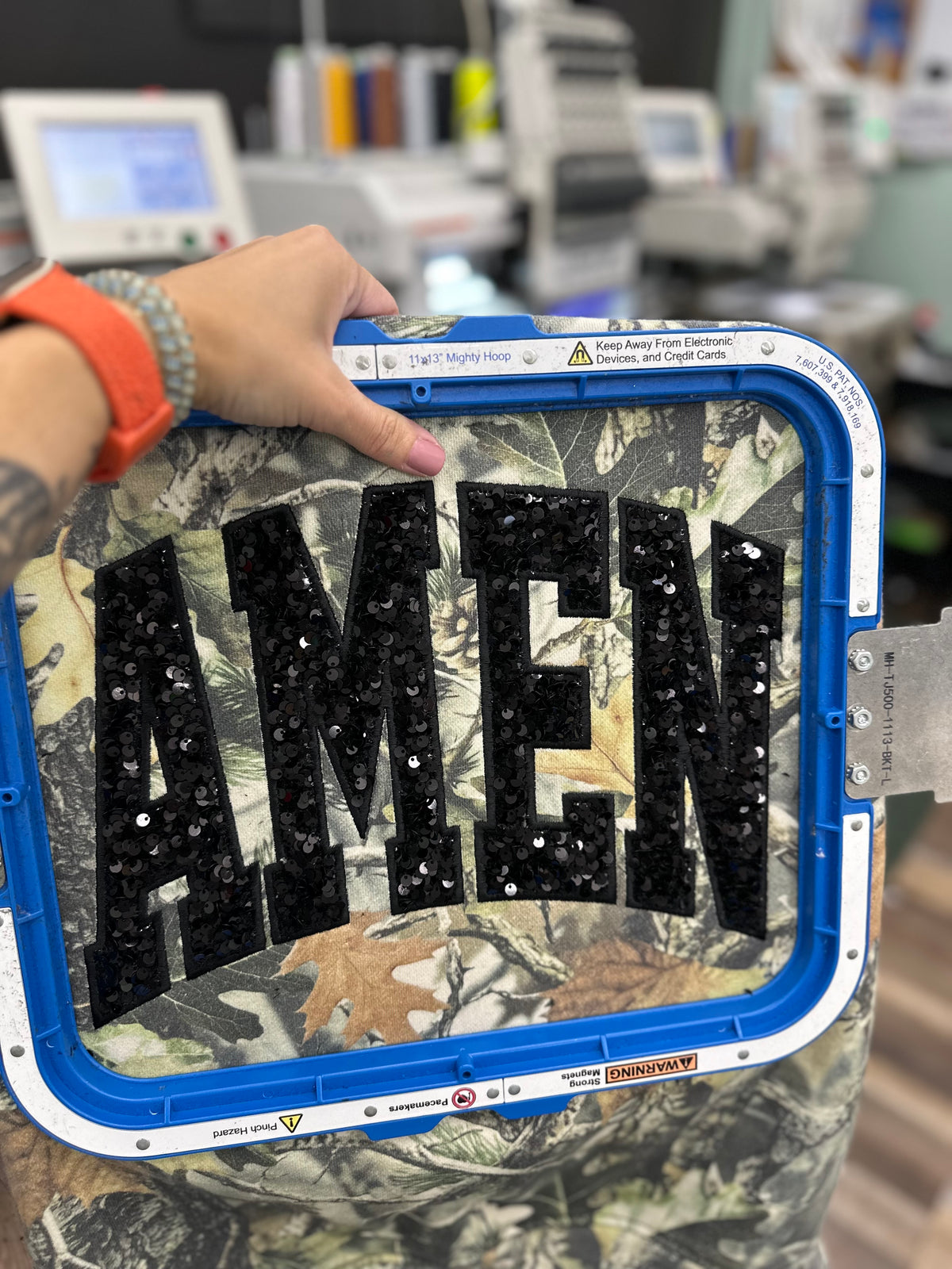 AMEN SWEATSHIRT SEQUIN EMBROIDERED (Copy)