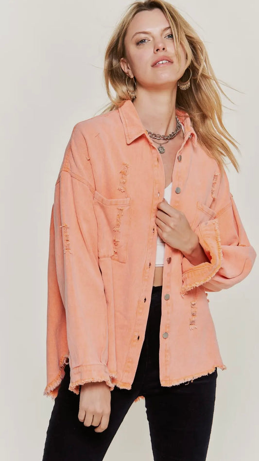 Distressed Jean jacket