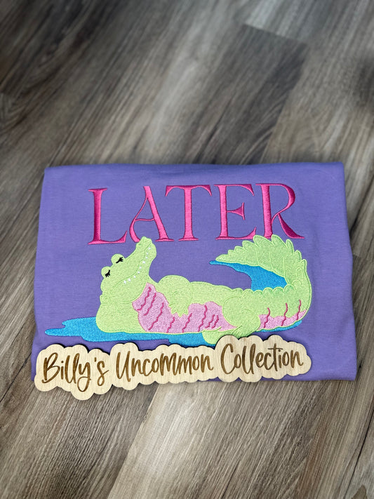 Embroidered Later Gator After While