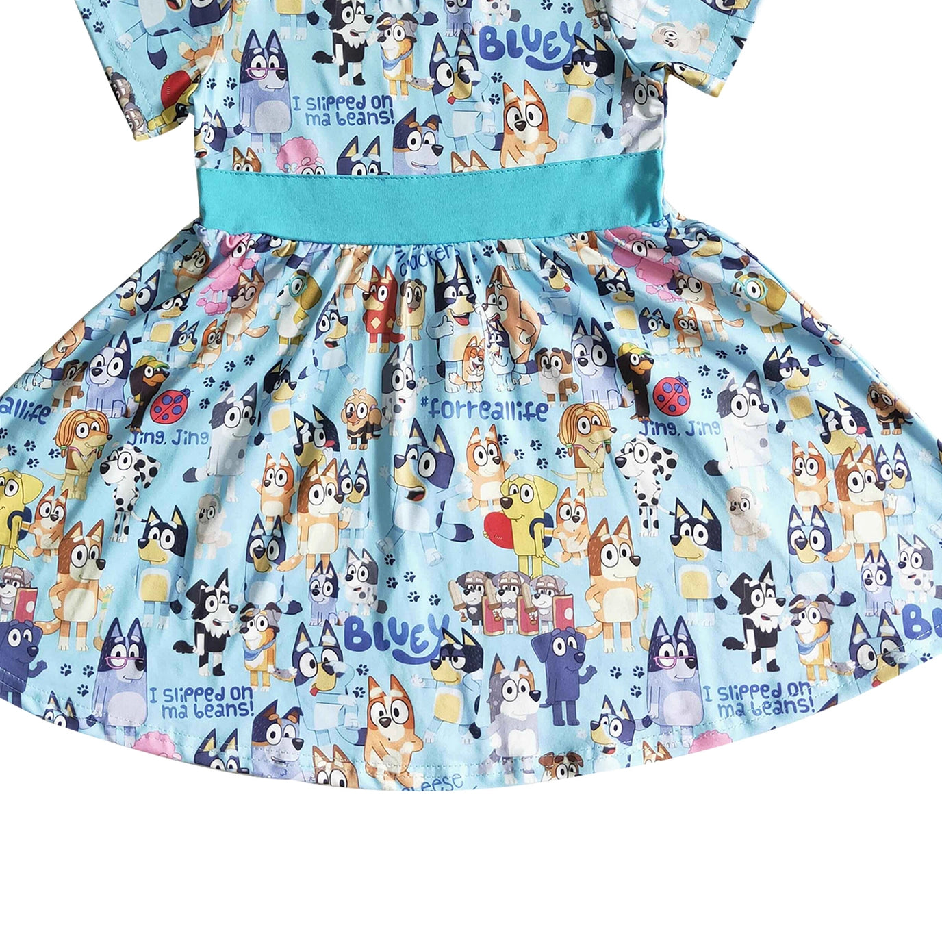 Bluey Belt Knee Length Dress